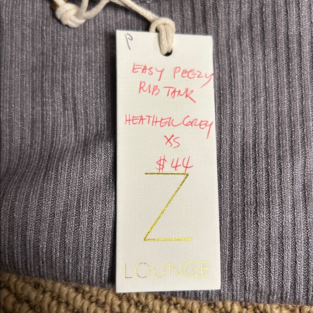 Z supply easy peezy rib tank heather grey - Picture 3 of 3